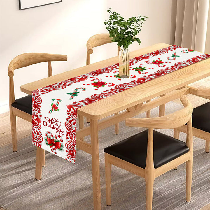 Christmas Table Runner | Festive Candy Cane Decor