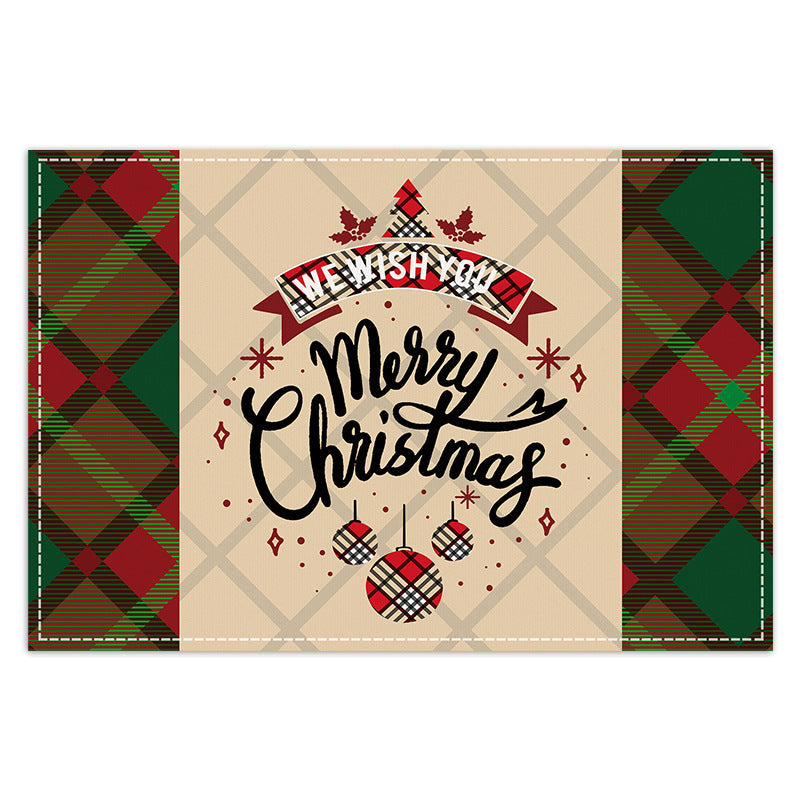 Christmas Placemats – Festive Linen-Look Table Decor