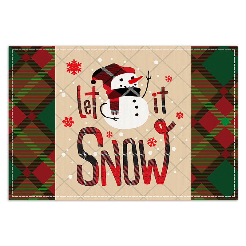 Christmas Placemats – Festive Linen-Look Table Decor