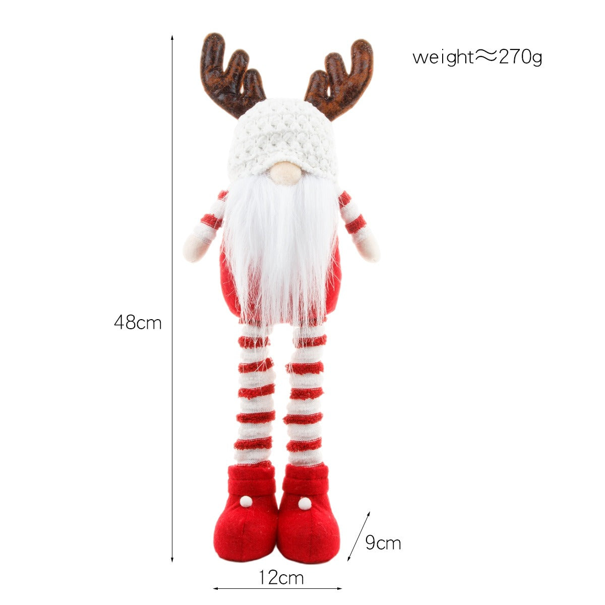 Christmas Reindeer Gnome Decor for Festive Displays