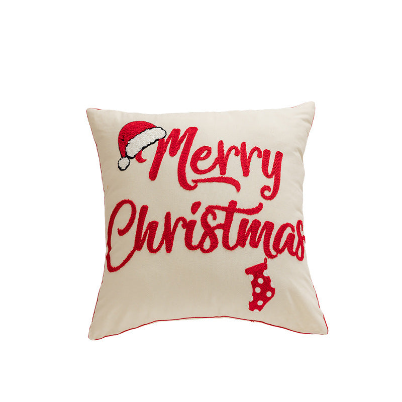 Christmas Embroidered Pillows for Festive Living Rooms