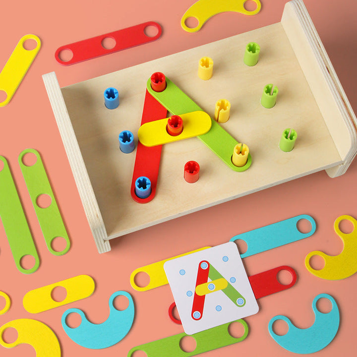 Wooden Preschool Puzzle Toy for Screen-Free Learning