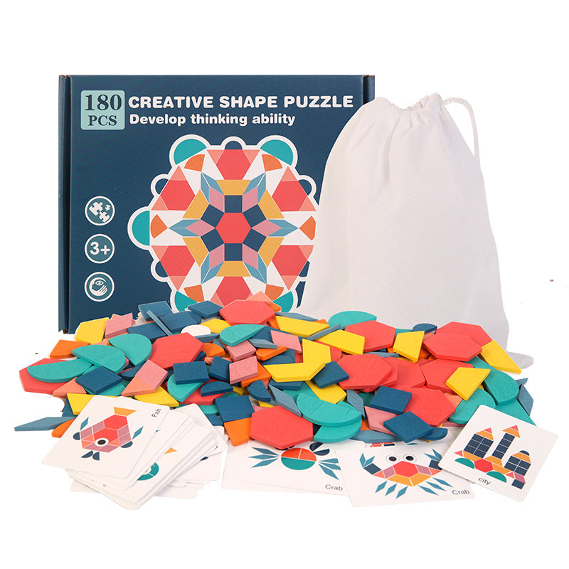 Wooden Tangram Puzzle Set for Creative Early Learning