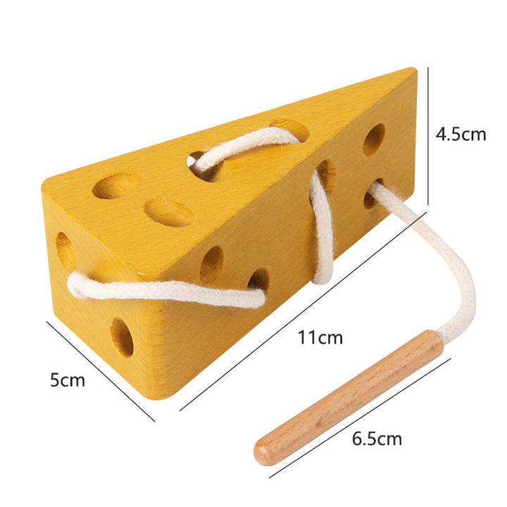 Wooden Threading Toy for Preschool Fine Motor Skills