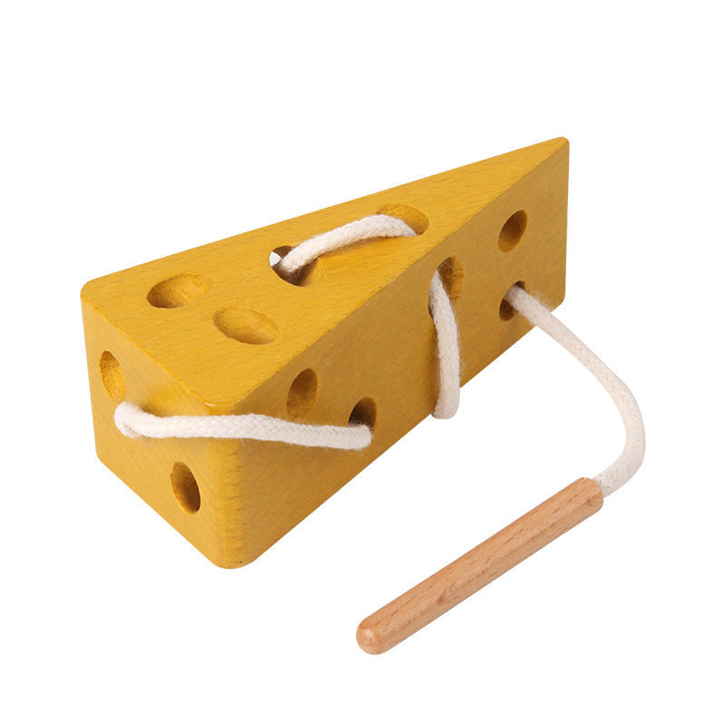 Wooden Threading Toy for Preschool Fine Motor Skills