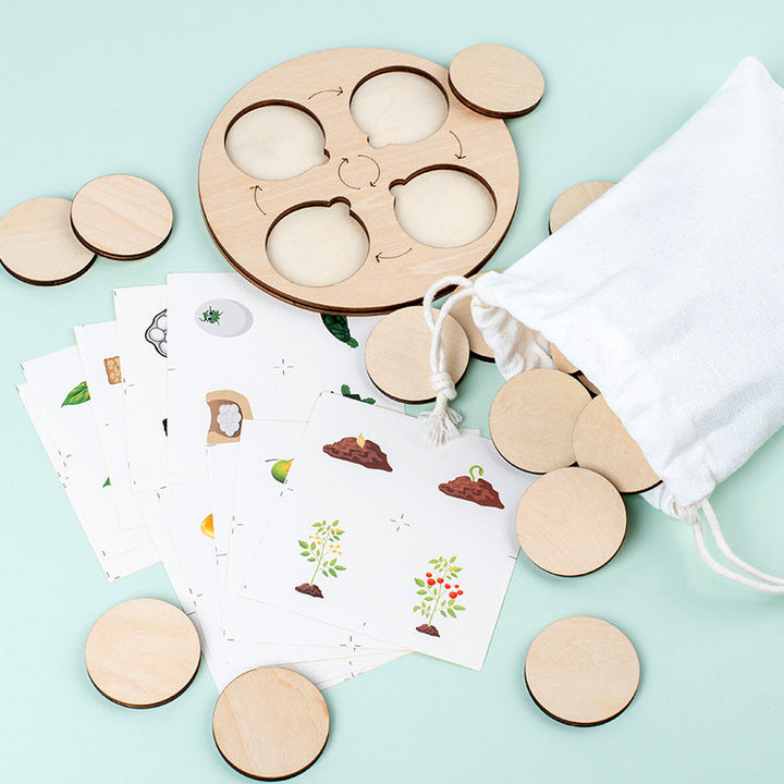 Wooden Life Cycle Puzzle Board for Nature Learning