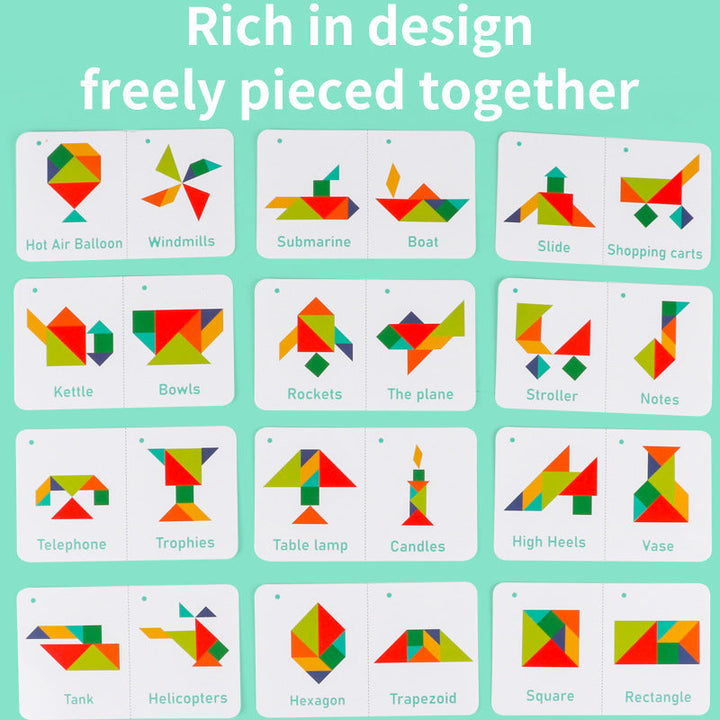 Tangram Puzzle Set for Colorful Early Learning Play