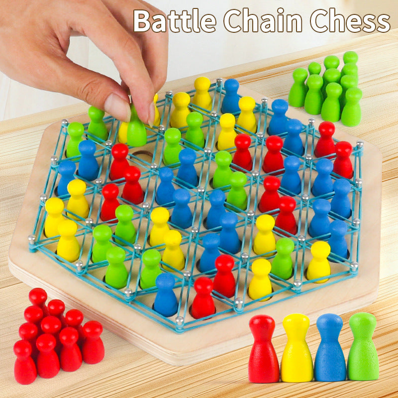 Wooden Triangle Strategy Game for Family Brain Play