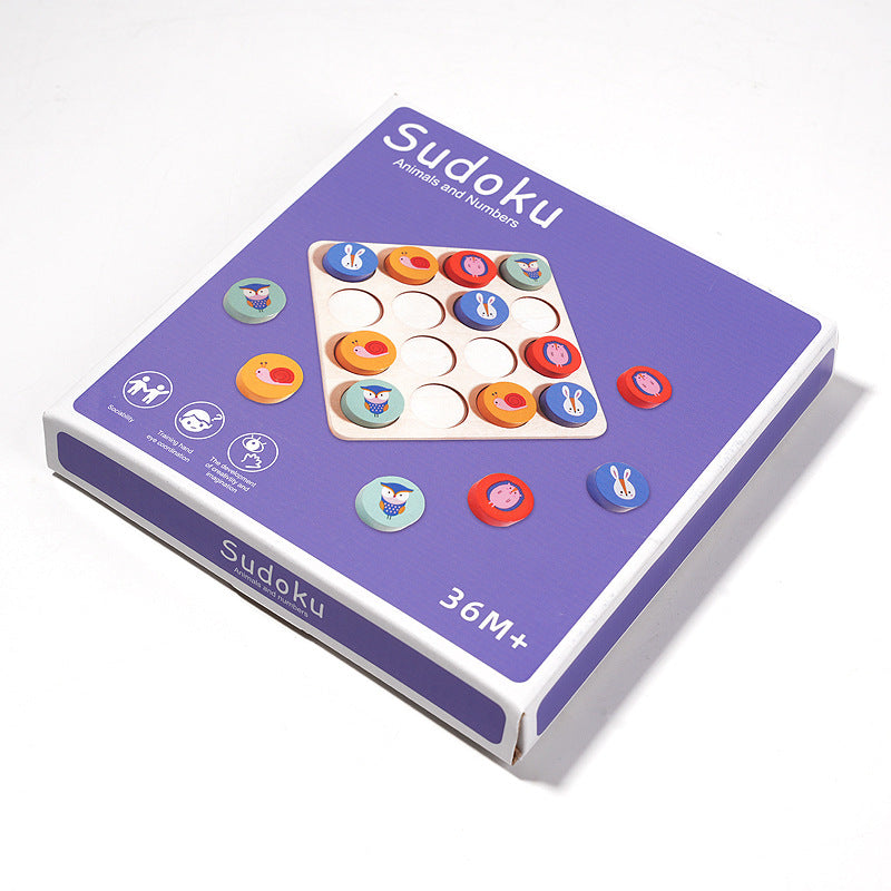 Wooden Sudoku Puzzle Toy for Early Logic & Learning