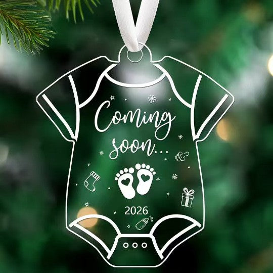 Acrylic Christmas Baby Clothes Ornaments for Memories