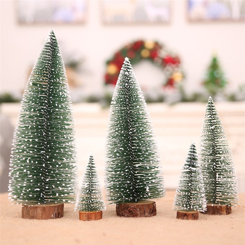 Mini Christmas Trees for Snowy Tabletop Holiday Displays