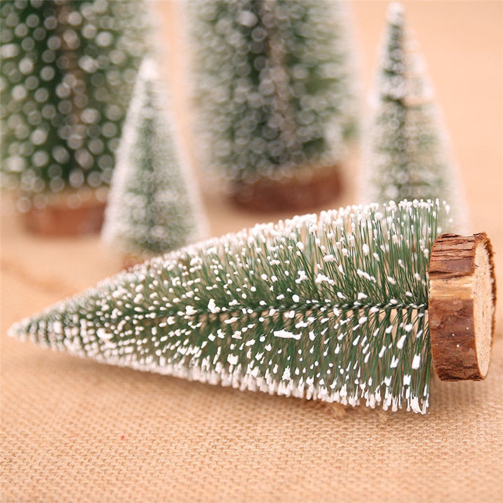 Mini Christmas Trees for Snowy Tabletop Holiday Displays