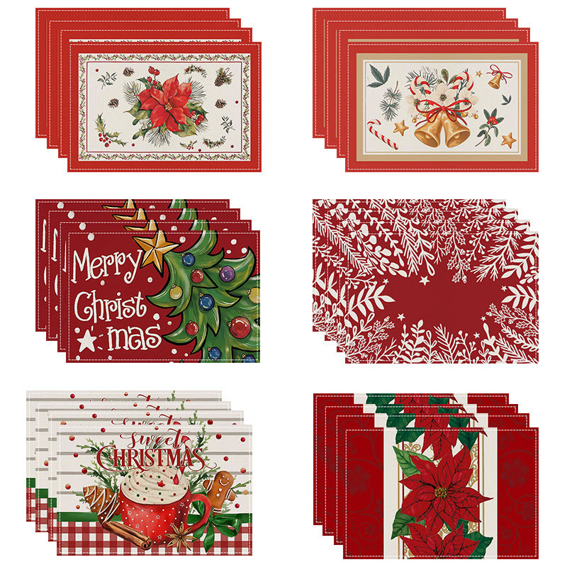 Christmas Print Placemats for Festive Table Settings