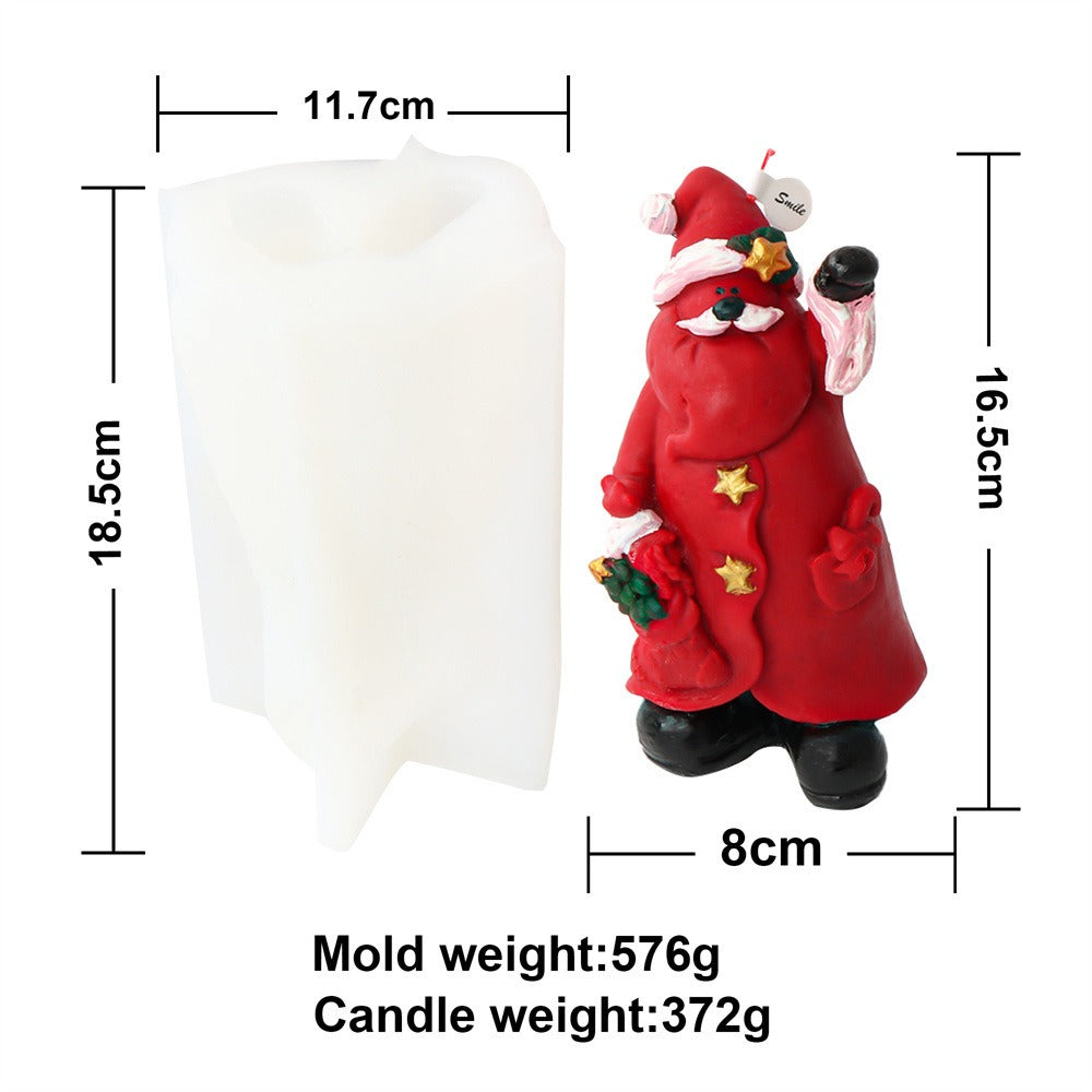 Christmas Candle Mold for 3D Holiday Home Decor Gifts