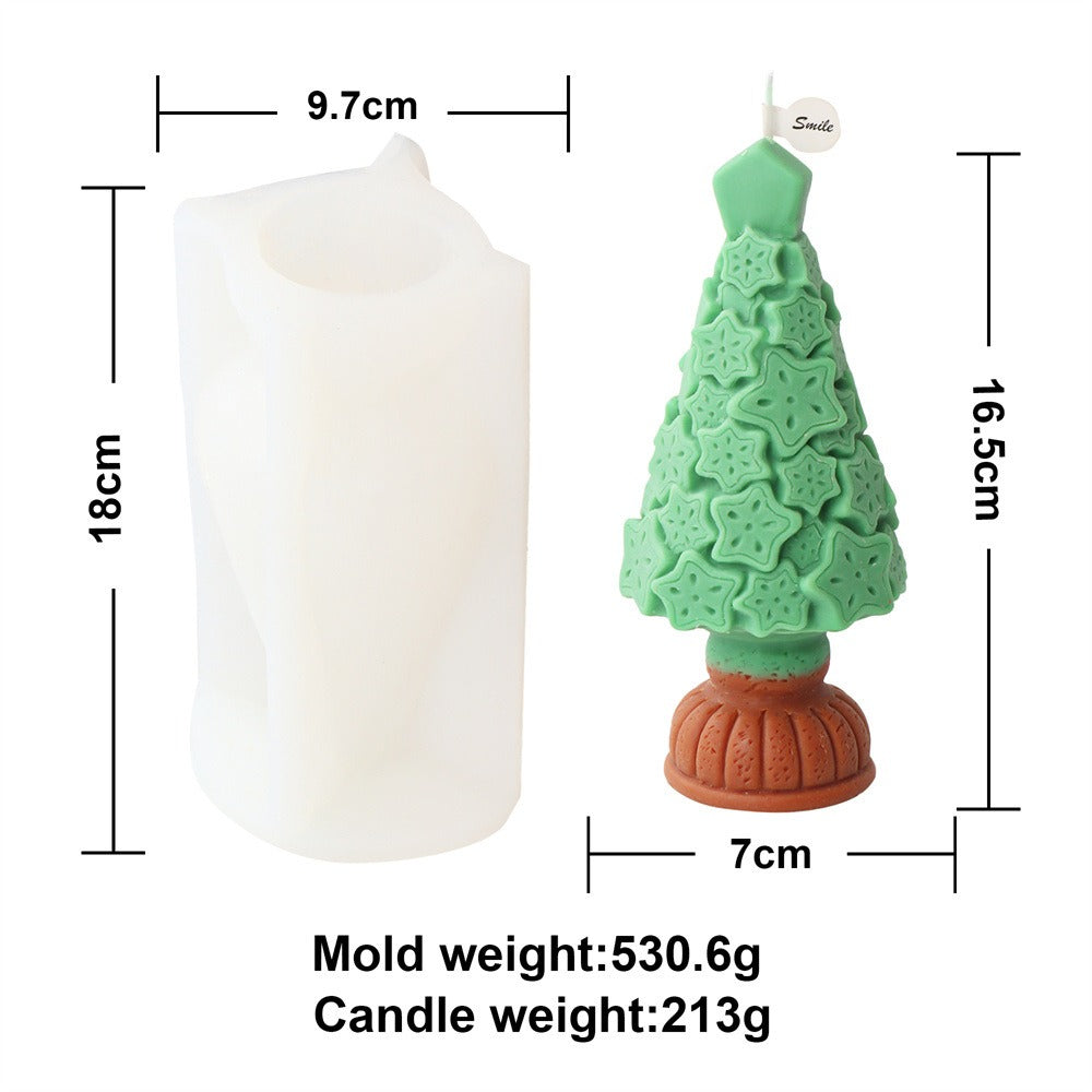 Christmas Candle Mold for 3D Holiday Home Decor Gifts