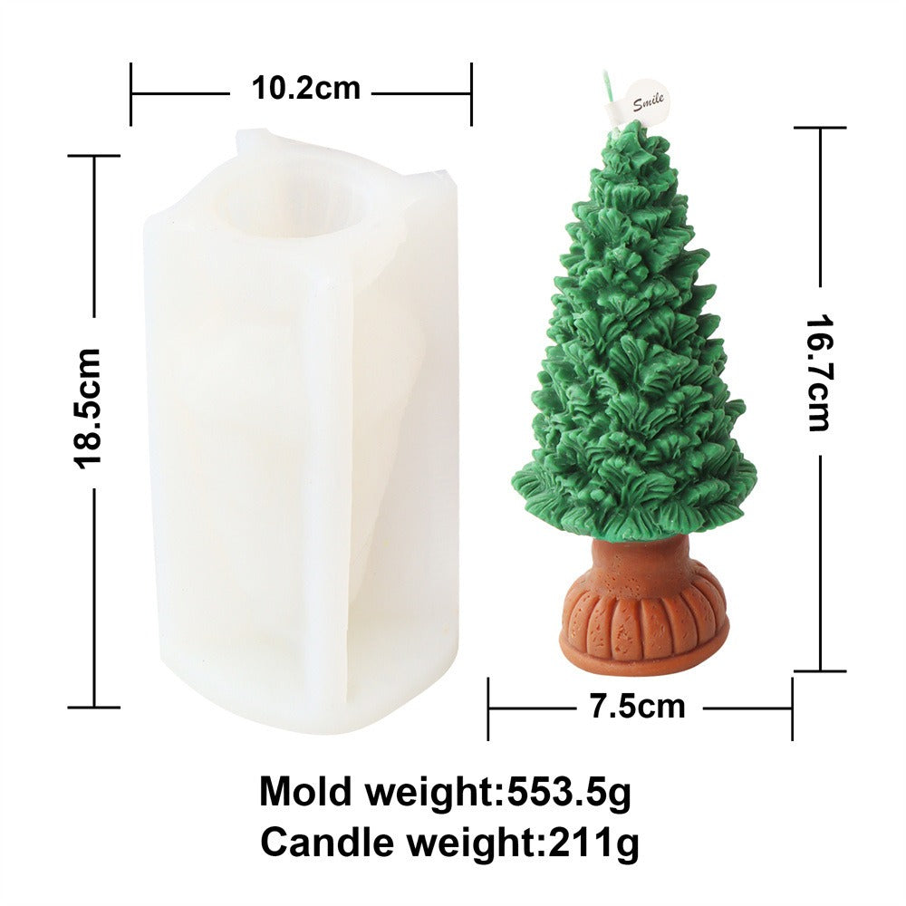 Christmas Candle Mold for 3D Holiday Home Decor Gifts