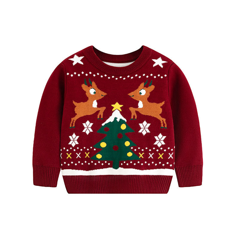 Knit Infant Sweater — A Playful Christmas Look