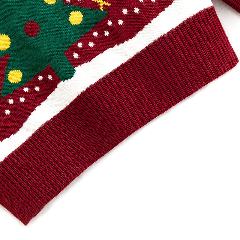 Knit Infant Sweater — A Playful Christmas Look