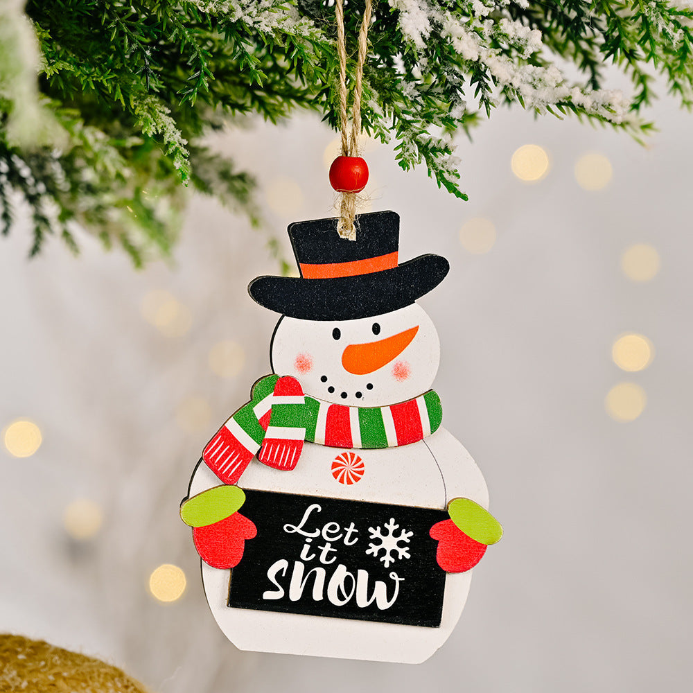 Wooden Christmas Ornaments Set for a Festive Tree