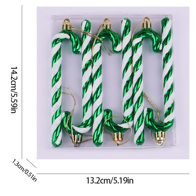 12 cm Candy Cane Christmas Tree Ornaments | Colorful