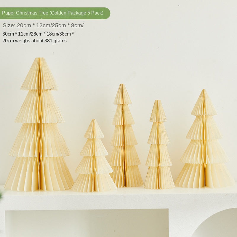 Paper Christmas Trees for Elegant Holiday Tabletop Decor