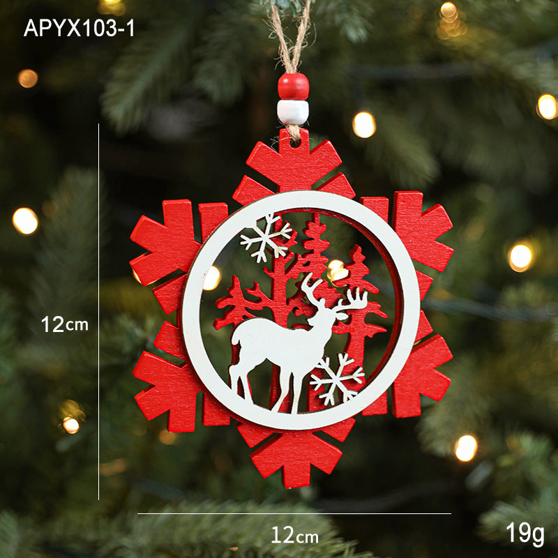 Wooden Christmas Tree Ornaments for Cozy Woodland Decor