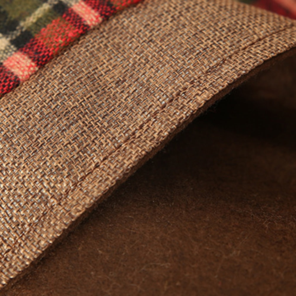 Christmas Table Runner | Rustic Plaid Elk Table Decor