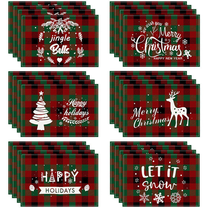 Christmas Placemats for Festive Plaid Table Settings