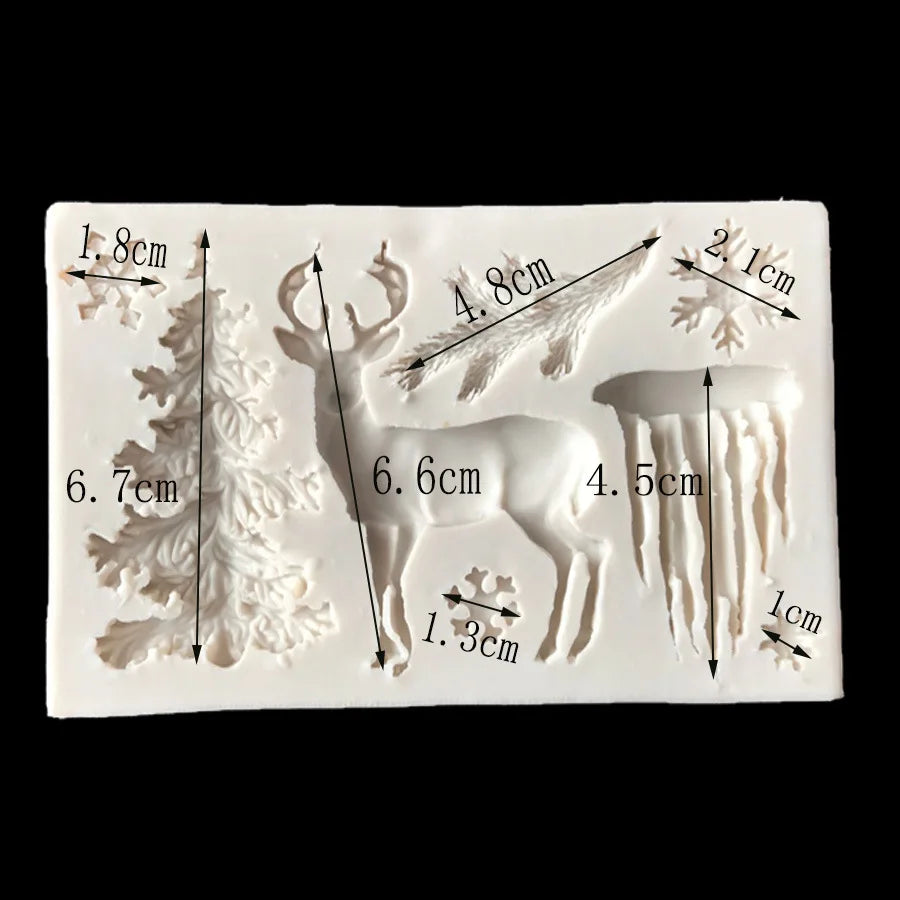 Christmas Cake Mold Set: Six Winter Motifs in One Mold