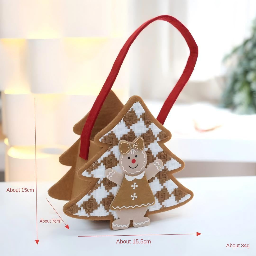Felt Christmas Gift Bags Set of 3, Reusable Decor