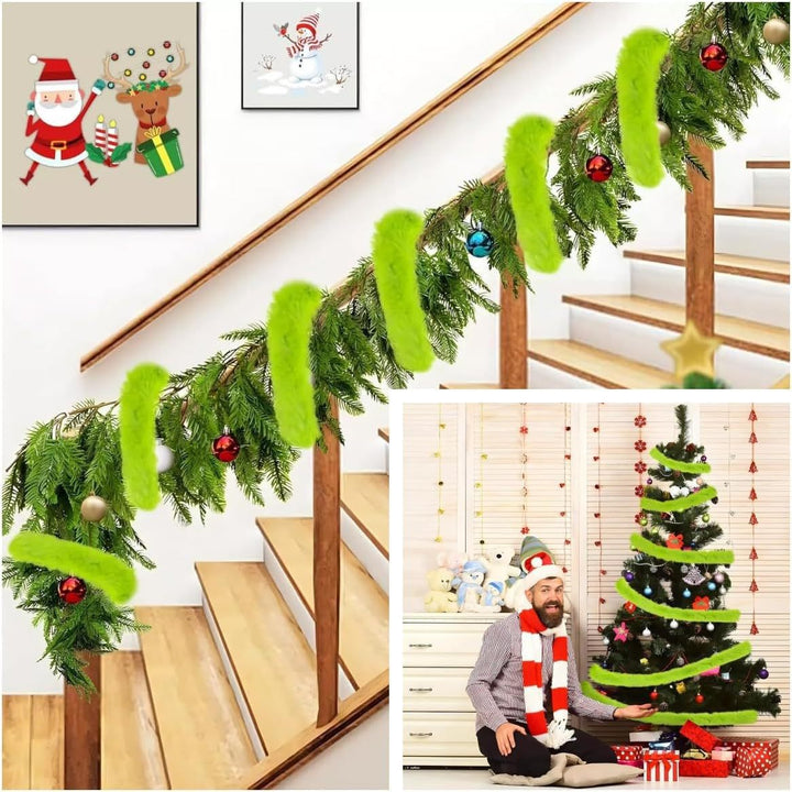 Christmas Tree Fur Ribbon for Bold Holiday Color Decor