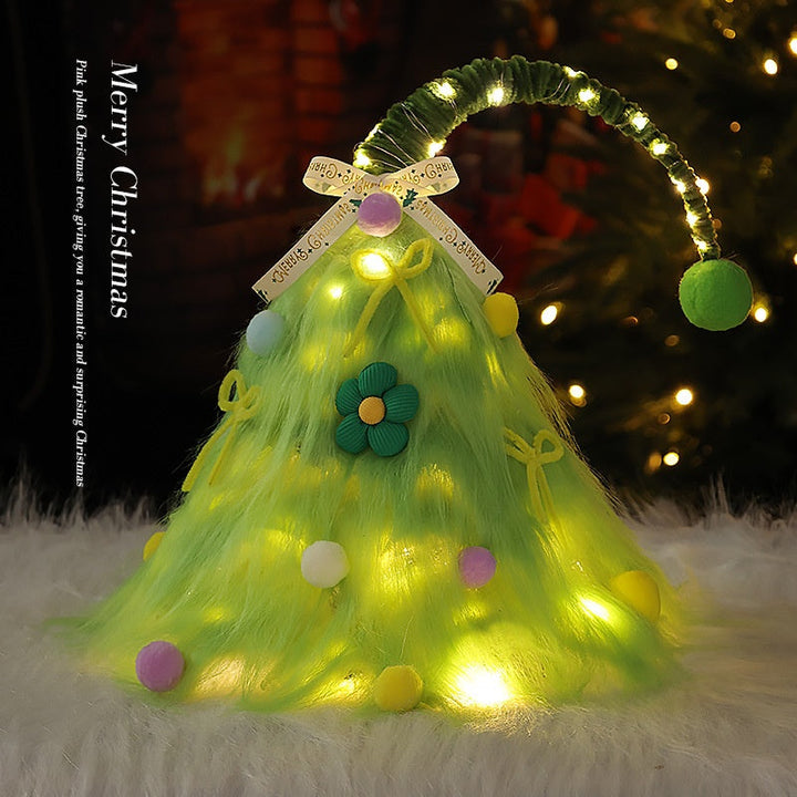 Mini Christmas Tree with Lights for Cozy Holiday Desks