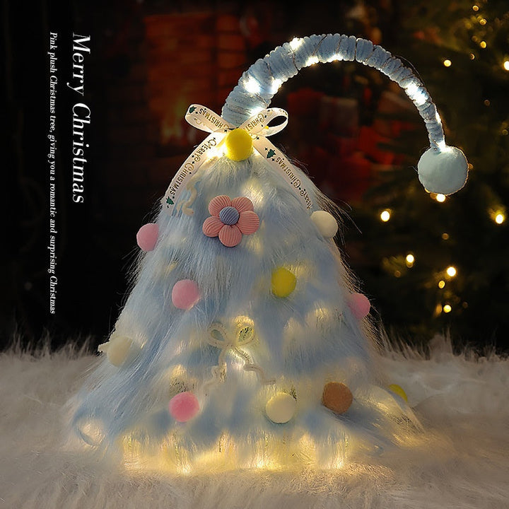 Mini Christmas Tree with Lights for Cozy Holiday Desks