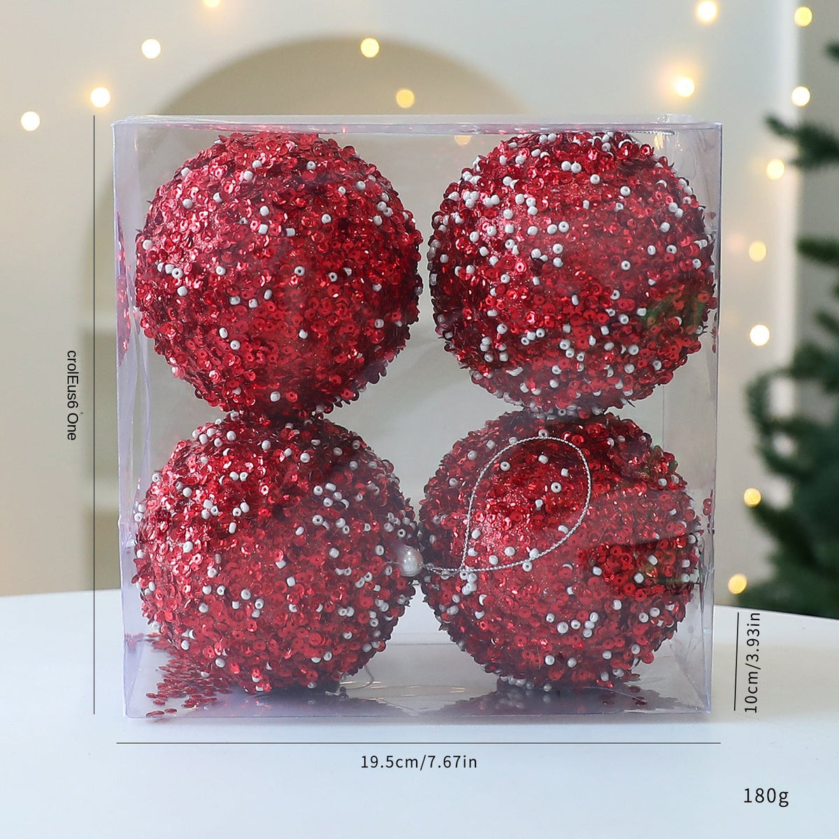 Christmas Tree Ornaments 10cm for Sparkling Holiday Decor