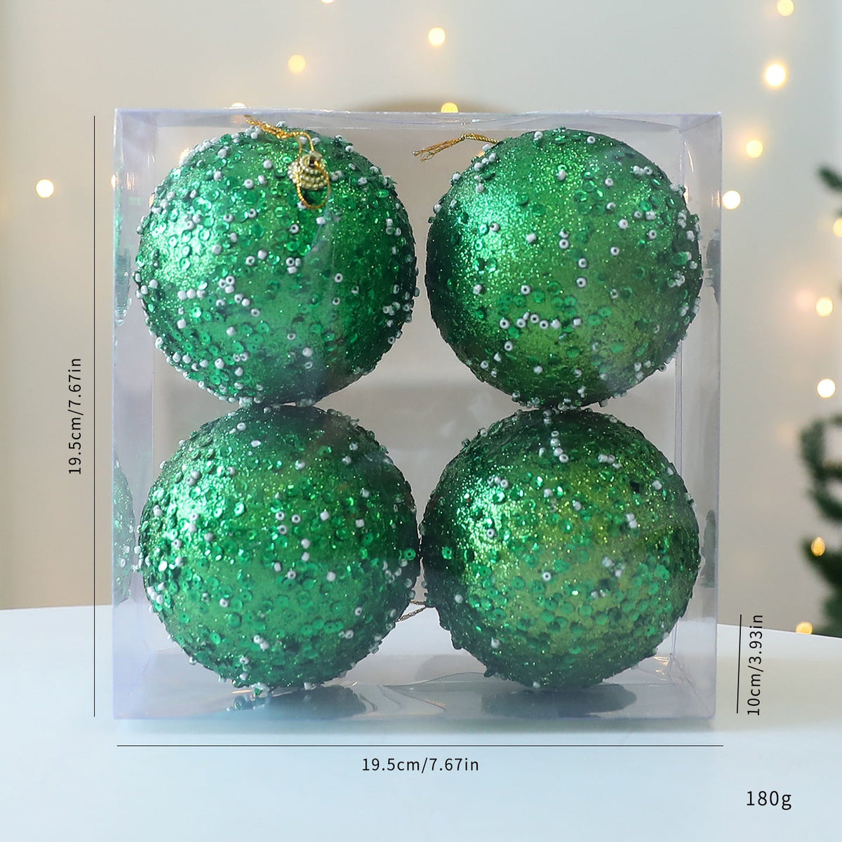 Christmas Tree Ornaments 10cm for Sparkling Holiday Decor