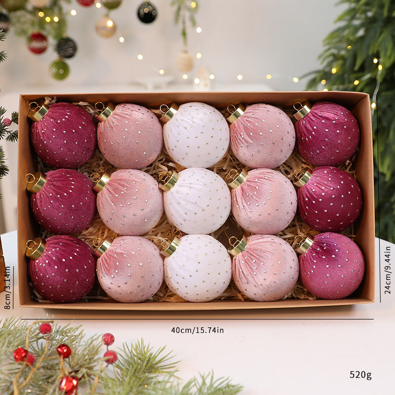Velvet Christmas Tree Ornaments for Cozy Holiday Decor
