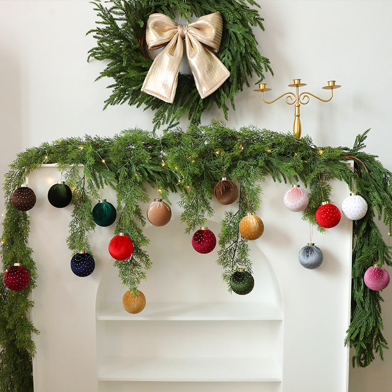 Velvet Christmas Tree Ornaments for Cozy Holiday Decor