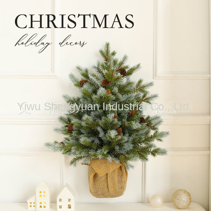 Christmas Tree Ornament With Rustic Tabletop Charm
