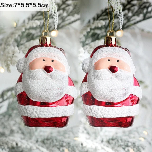 Christmas Tree Ornaments Red Gold White 10-Piece Set