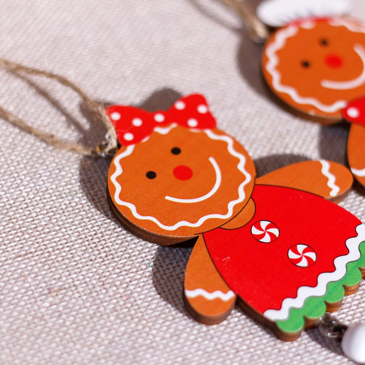 Wooden Gingerbread Ornaments for Whimsical Christmas Tree