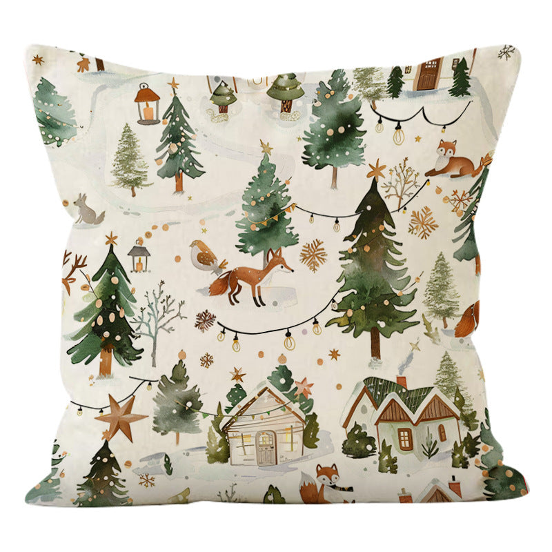 Christmas Pillowcase for Cozy Woodland Holiday Decor