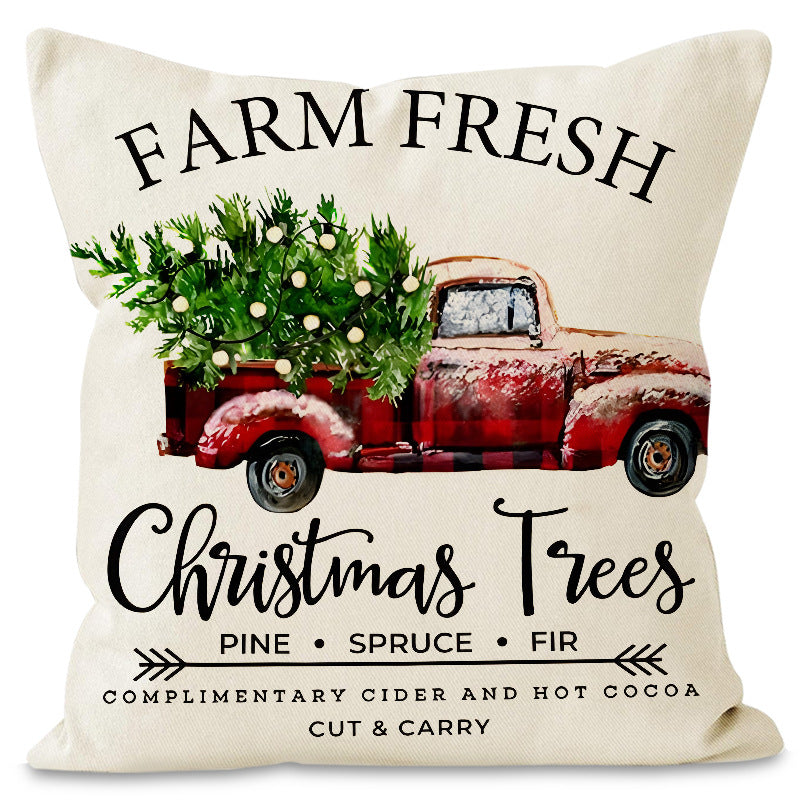 Christmas Tree Pillow Cover for Festive Sofa Decor
