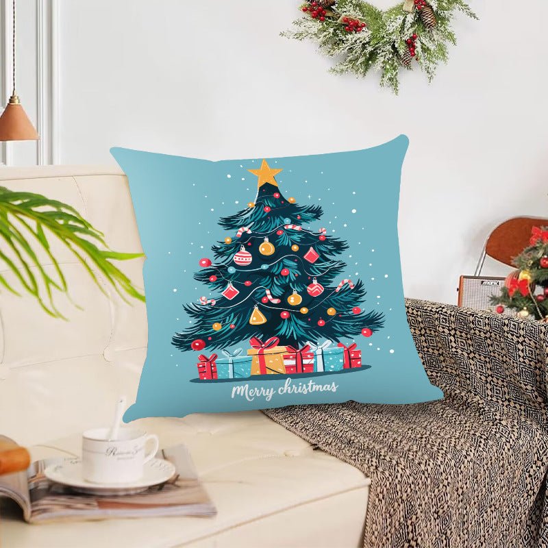Christmas Tree Pillowcase | Cheerful Holiday Sofa Decor