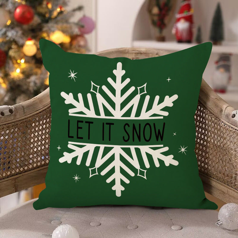 Christmas Snowflake Pillow Cover for Festive Sofa Decor