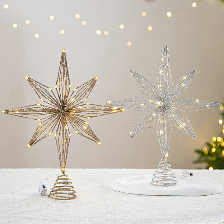 Christmas Tree Topper Star With Sparkling Warm Glow