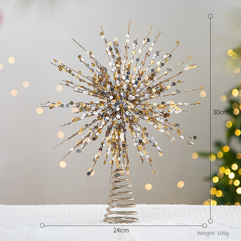 Christmas Tree Topper Star With Sparkling Warm Glow