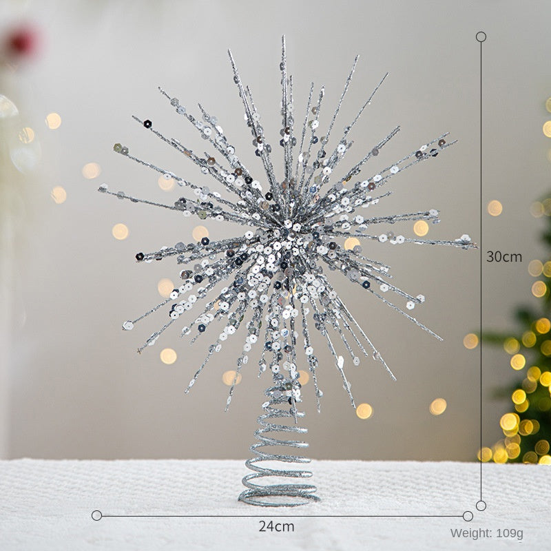 Christmas Tree Topper Star With Sparkling Warm Glow