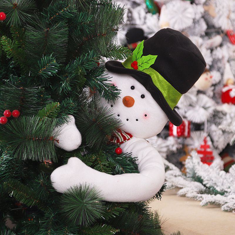 Christmas Tree Toppers Santa Snowman Hugger Decoration