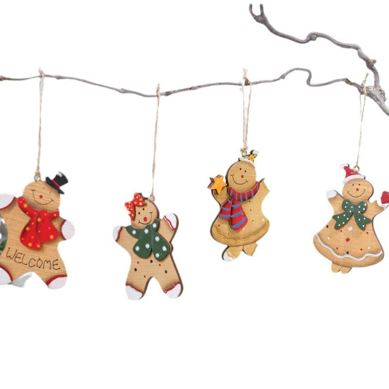 Wooden Christmas Ornaments for Vintage Tree Charm