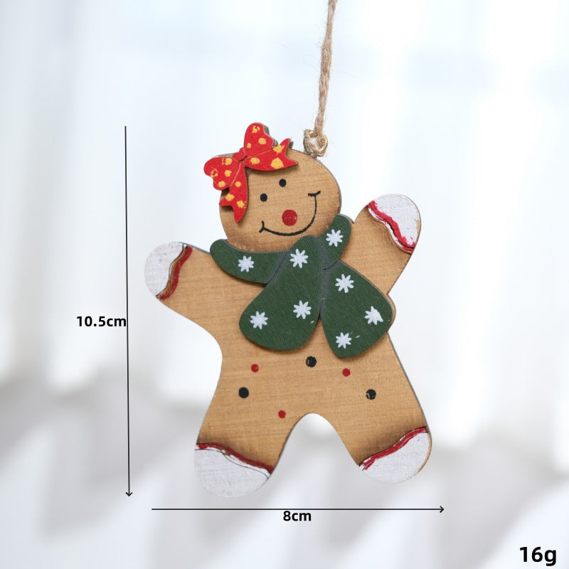 Wooden Christmas Ornaments for Vintage Tree Charm
